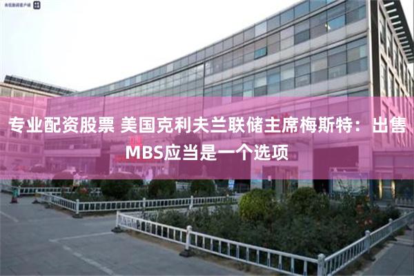 专业配资股票 美国克利夫兰联储主席梅斯特：出售MBS应当是一个选项